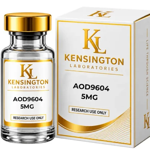 AOD-9604 — 5mg lyophilised research peptide vial from Kensington Laboratories Ireland