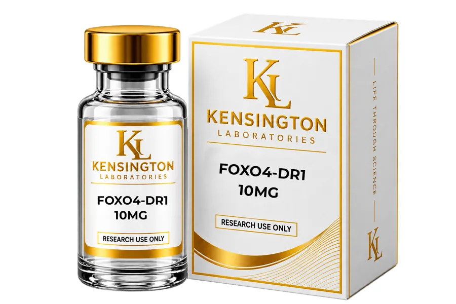 FOXO4-DRI — 10mg lyophilised research peptide vial from Kensington Laboratories Ireland